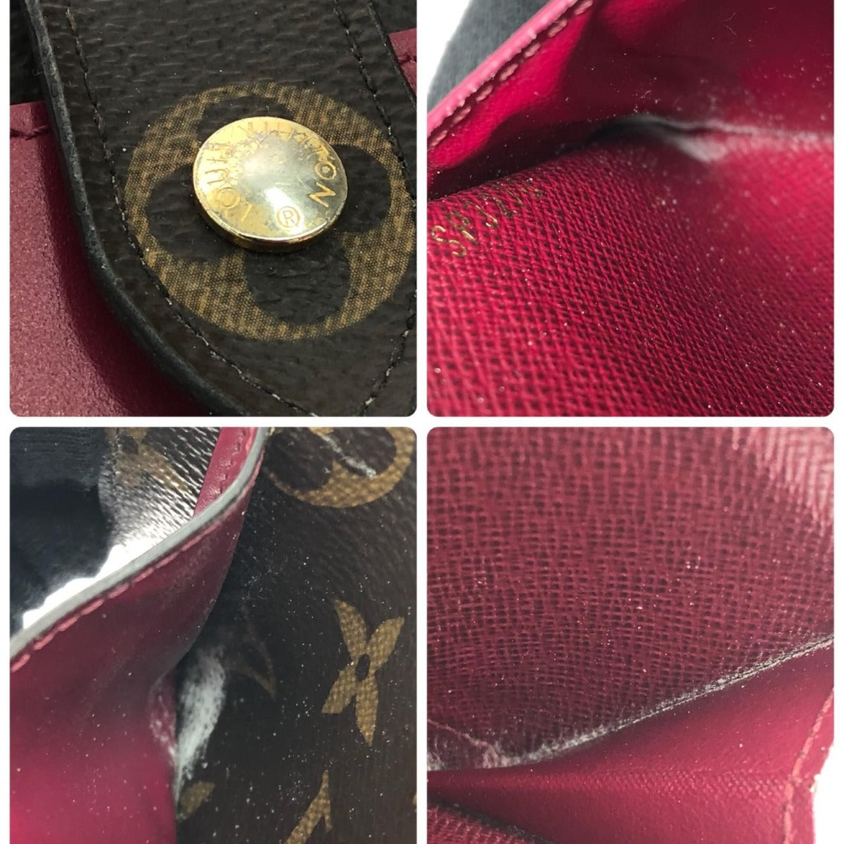 Louis Vuitton Bifold Wallet Portefeuille Juliette Compact Fuchsia — view 9