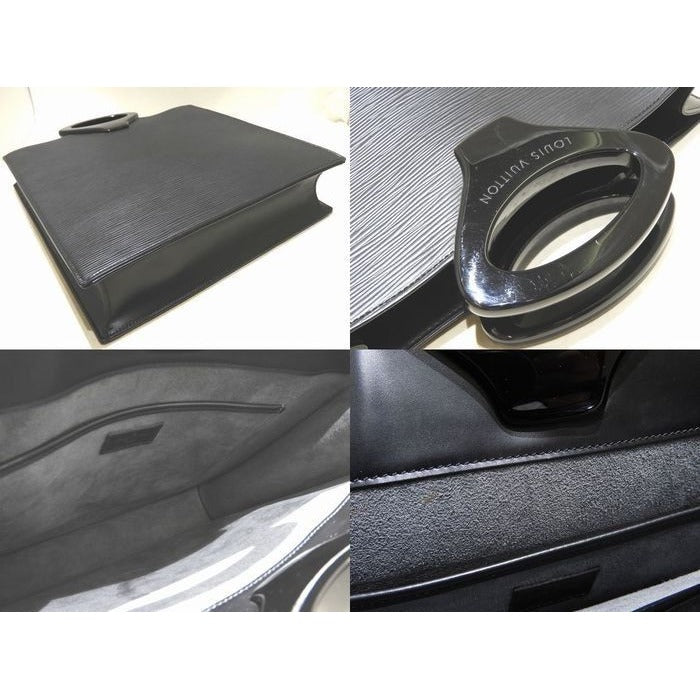 Louis Vuitton Ombre Handbag Epi Noir Black Plastic Handle — view 2
