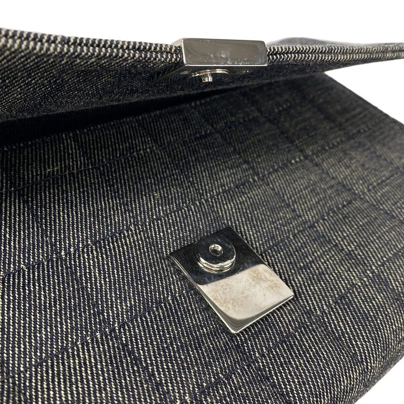 Chanel Shoulder Bag Chocobar Navy Silver Hardware / Chain Shoulder / Flap Bag