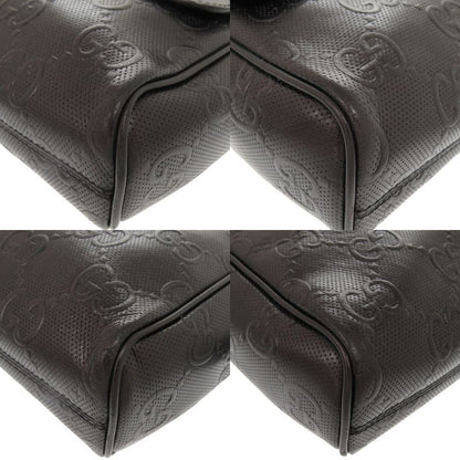 Gucci GG Embossed 658565 Black Messenger Bag Shoulder Bag Black 1774 Gucci Men's