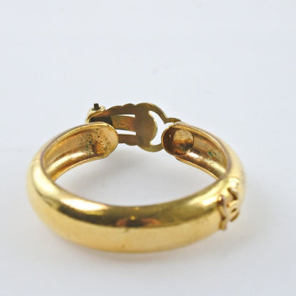 Chanel Coco Mark Hoop Gold Plated Gold 29 Ladies 19g Earrings