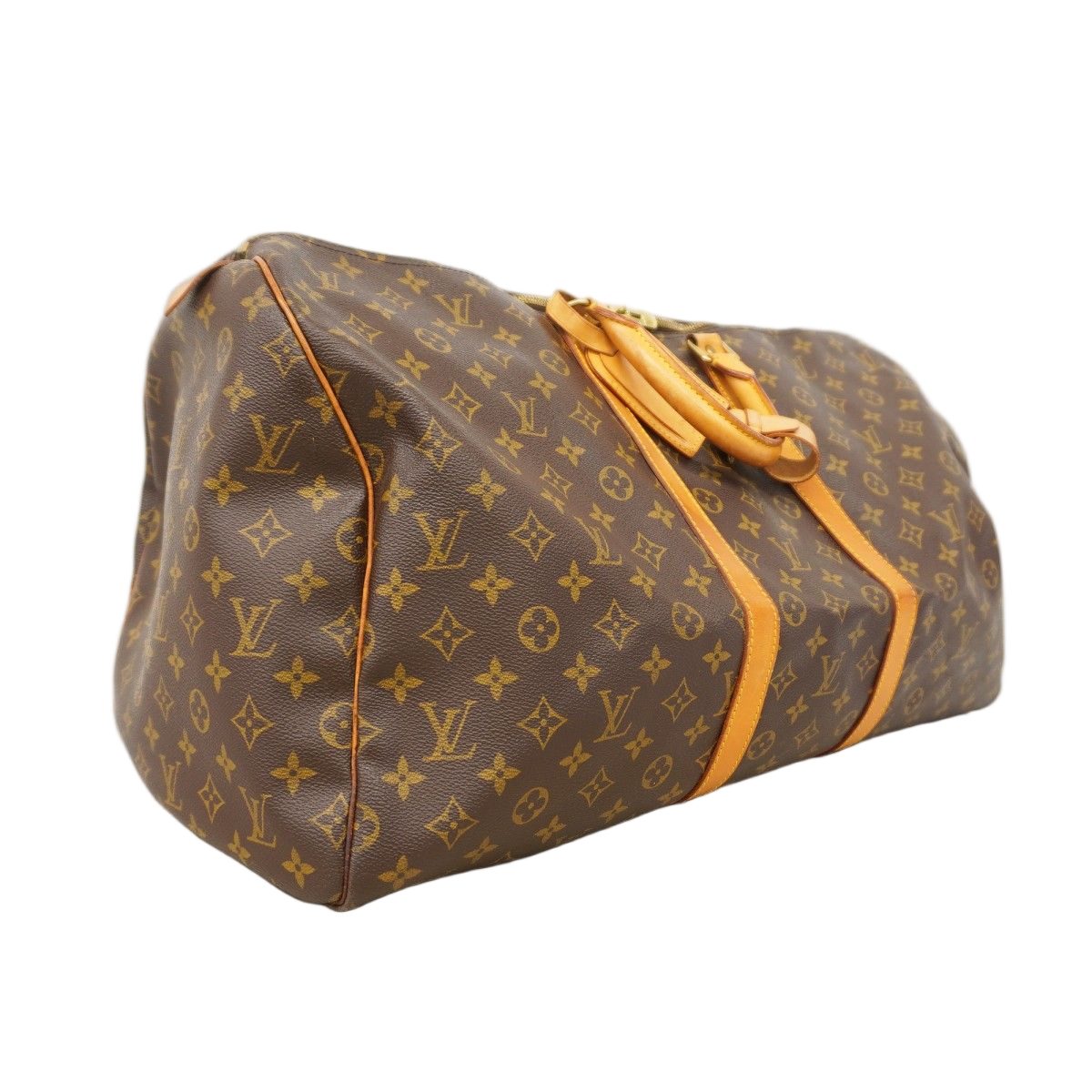 Louis Vuitton Boston Bag Monogram Keepall 55 Brown — view 2
