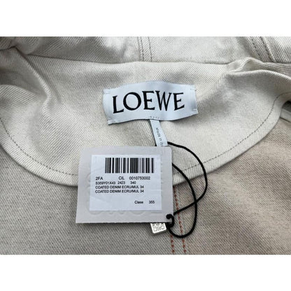 Loewe Coated Denim Long Hoodie S359y01x43 2423 340 Size 34 Multicolor Never Used