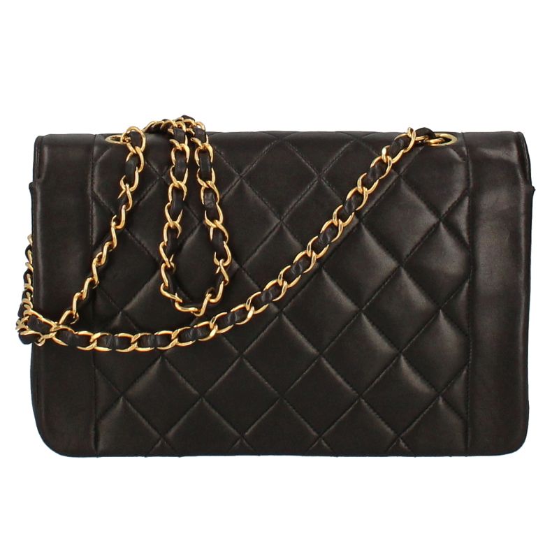 Chanel Diana 25 Chain Shoulder Bag A01164 Lambskin Women Shoulder Bag Dark