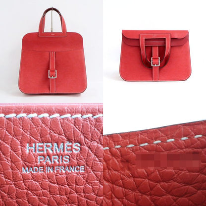 Hermes Alzan 31 Taurillon Clemence Rouge Tomato Vermillion Silver