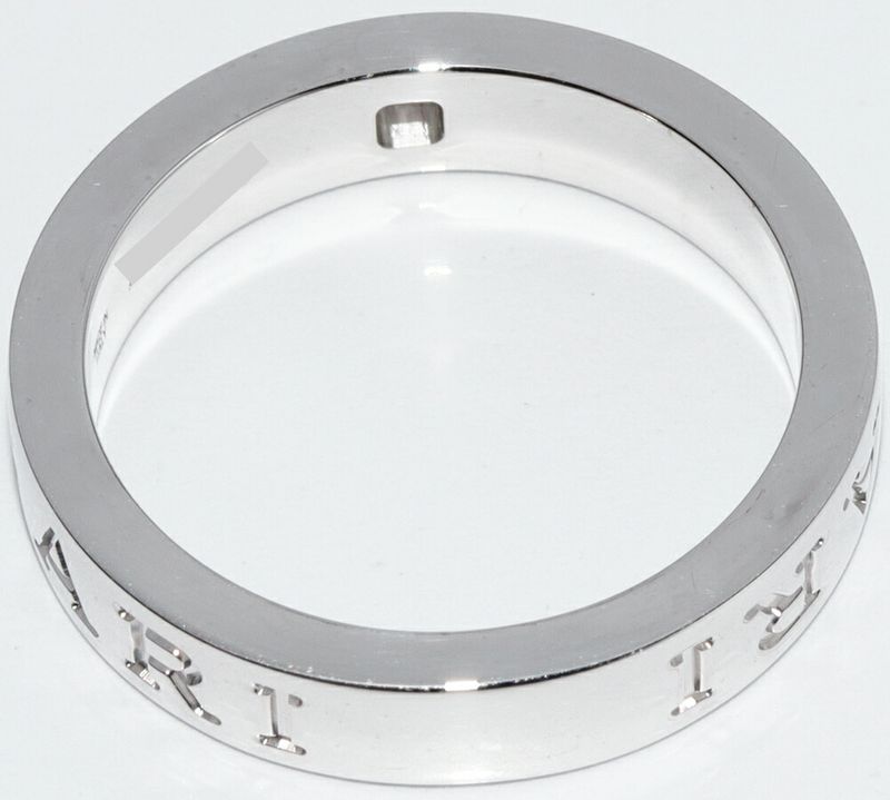 Bulgari Ring 18K White Gold Diamond 1p(004ct) Bzero1 Ring Bulgari Double Logo