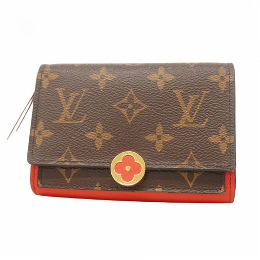 SALE Louis Vuitton Wallet Monogram Portefeuille Flor M64587 Brown Cocori Ladies