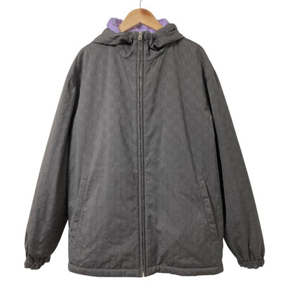 Gucci GG Nylon Reversible Padding Zip Hoodie 44 Jacket