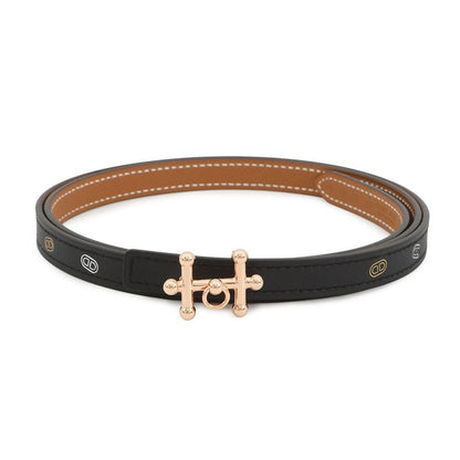 Hermes Belt Gallopin Surmer Black Gold Pink 90