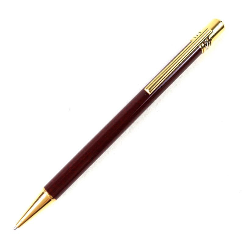 Cartier Trinity Marble Pattern Twist Ballpoint Pen Bordeaux