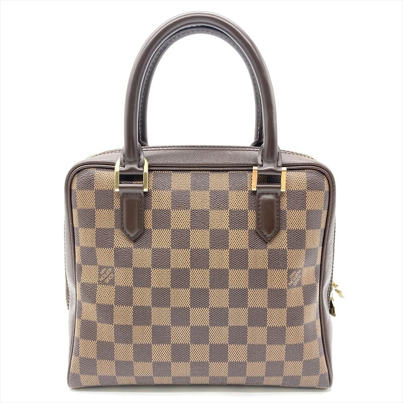 Louis Vuitton Brera Handbag Damier Ebène N51150 Brown Gold Hardware Vi0015 Women