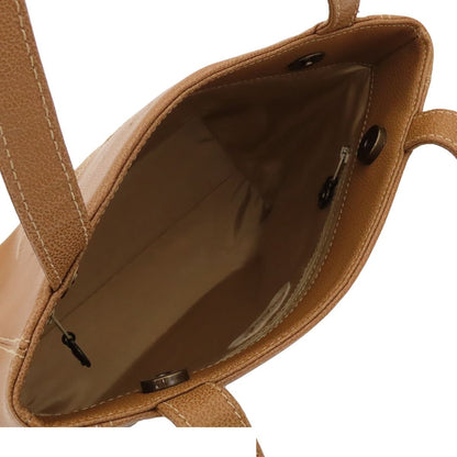 Chanel Tote Bag Camel Gold Caviar Leather CC Logo — view 5