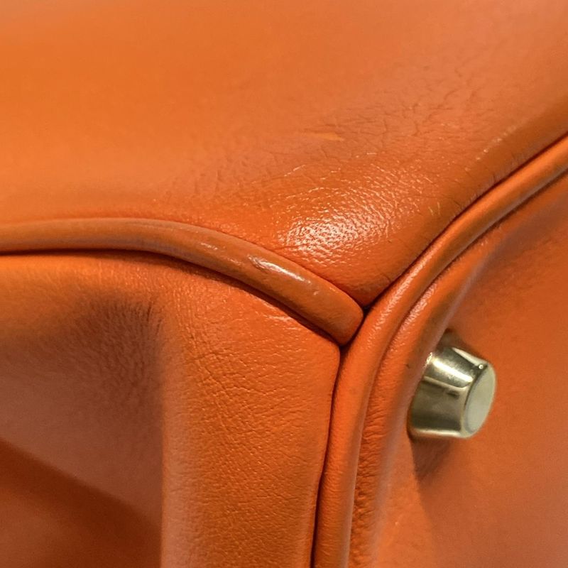 Dior/christian Dior Tote Bag Diorissimo Orange Leather