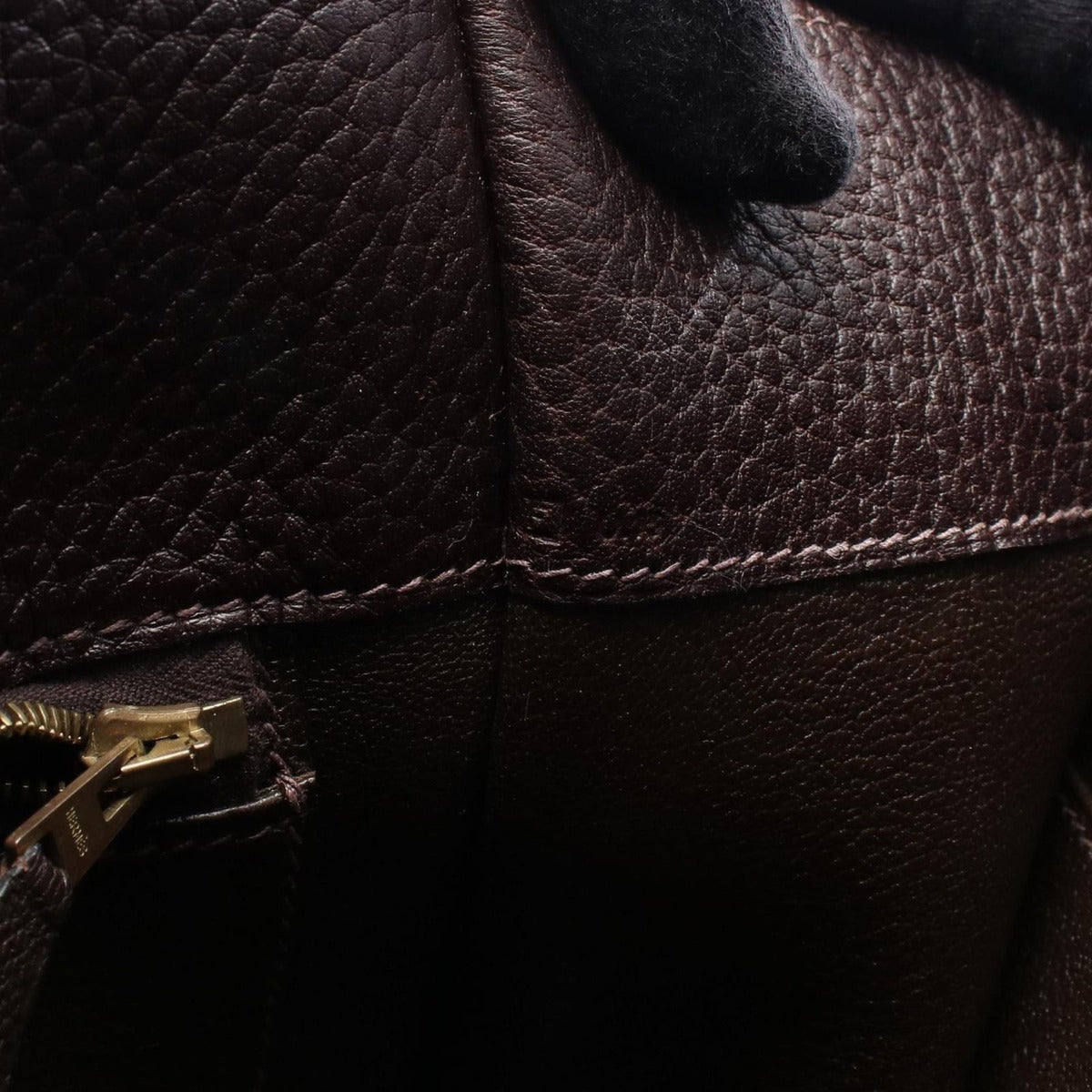 Hermes Tote White Bath Up Ebene Leather Brown — view 5