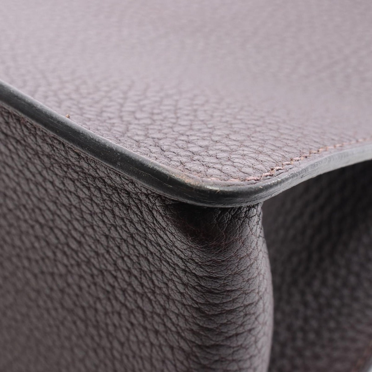 Hermes Tote White Bath Up Ebene Leather Brown — view 7