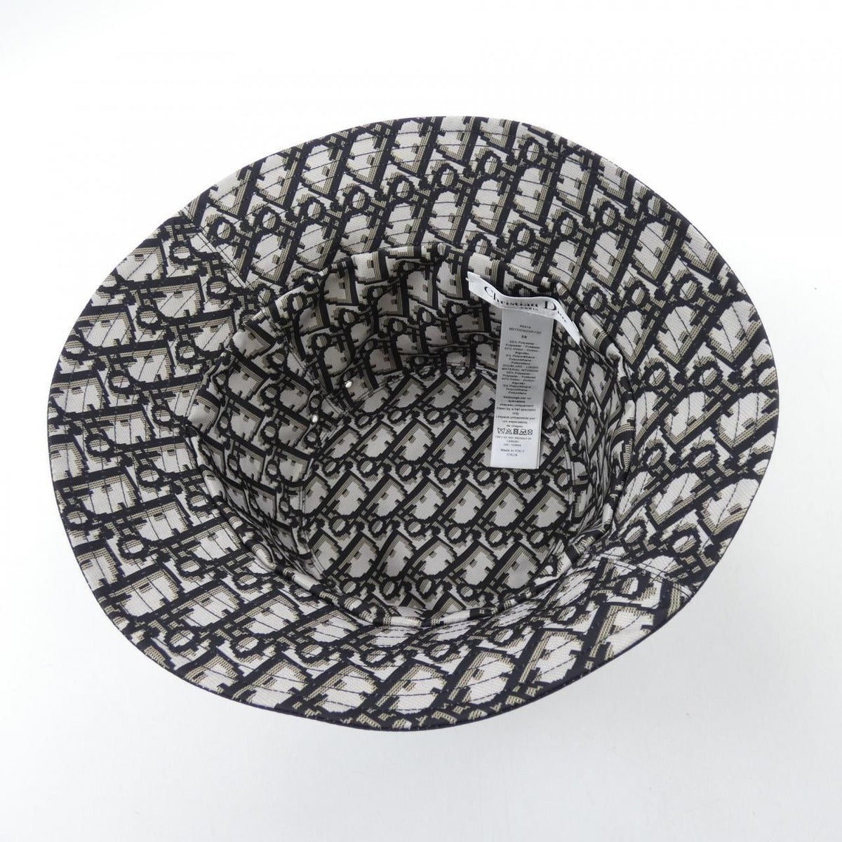Dior Teddy-d Bob Hat Oak Oblique Black Beige — view 5