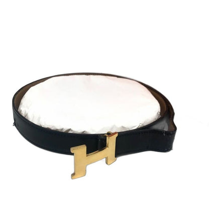 Hermes Belt Leather Black Gold Formal Suit
