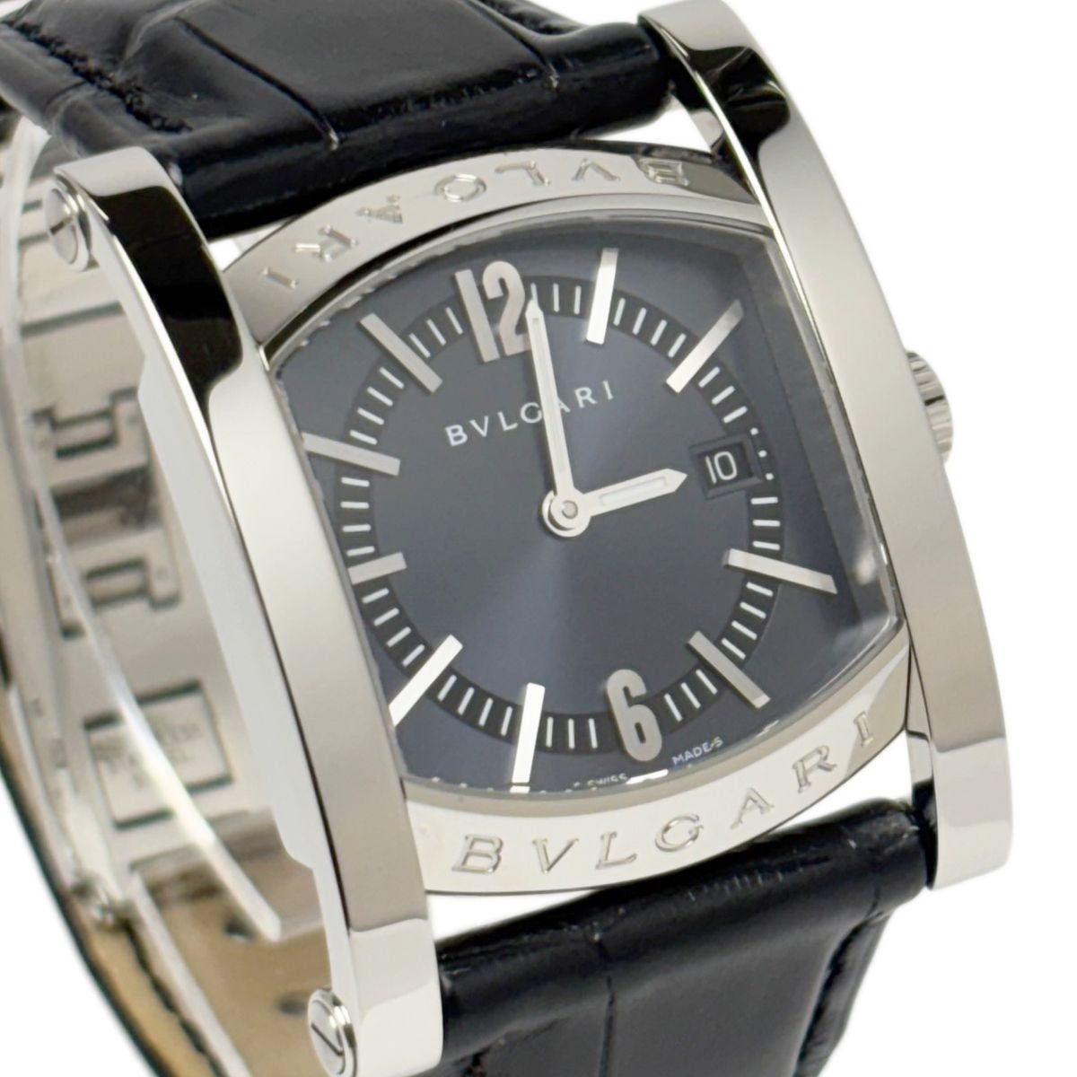 Bvlgari Watch Quartz Ashoma Black Silver Boys