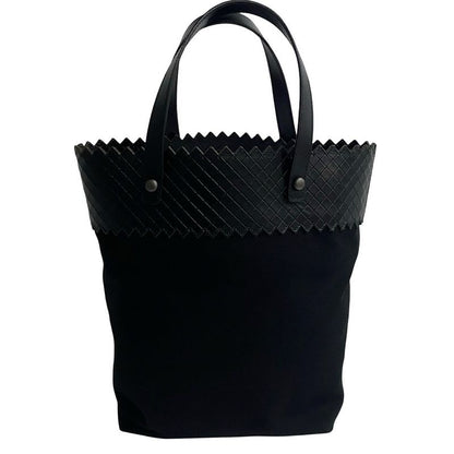 Bottega Veneta Intrecciato Leather Canvas Tote Bag Handbag