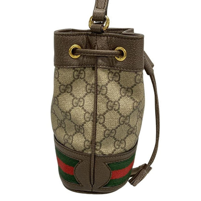 Gucci Shoulder Bag Ophidia GG Mini Bucket Bag 550620 Beige X Dark Brown X Multi
