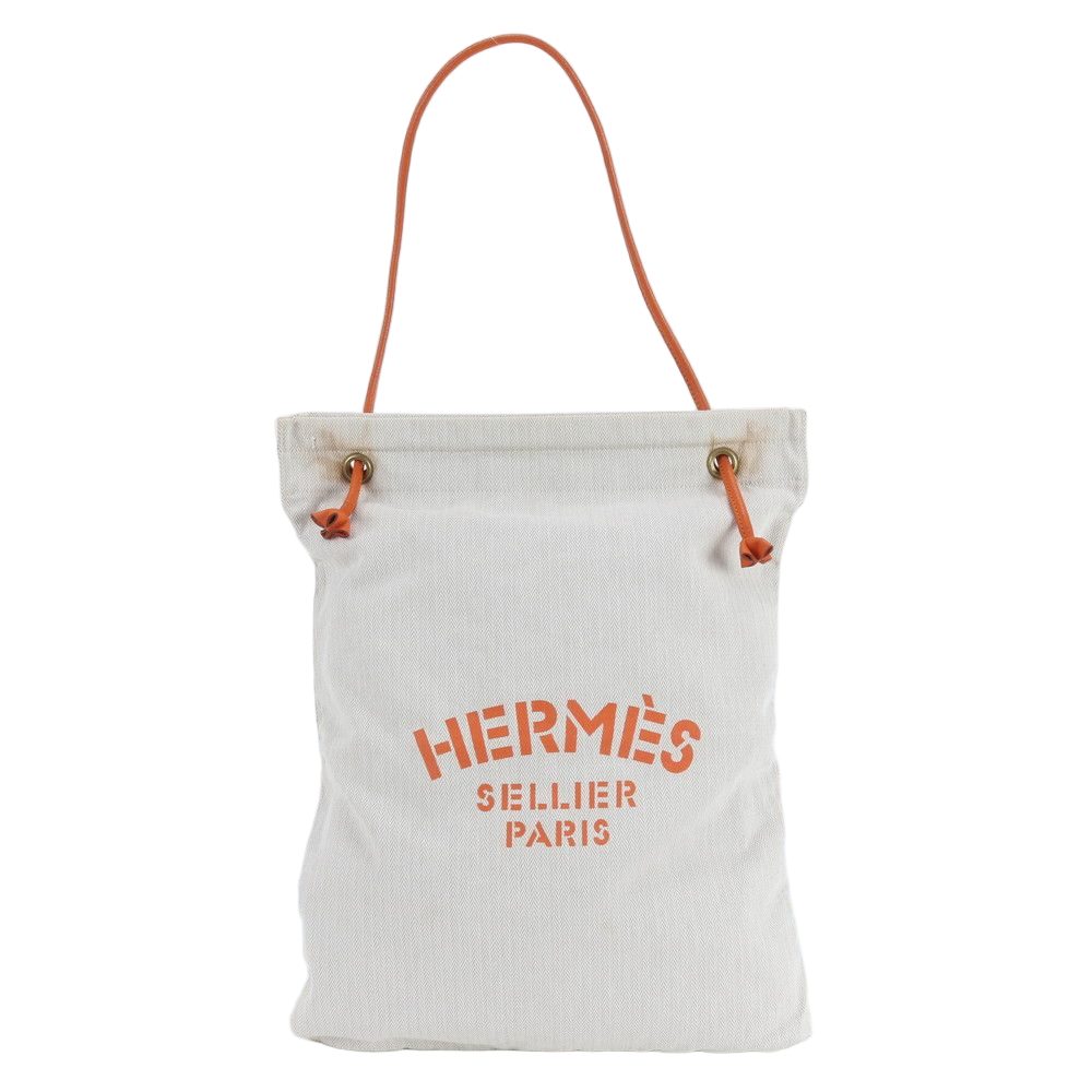 Hermes Aline GM Toilet Blanc Leather Shoulder Bag Tote Hand Rne