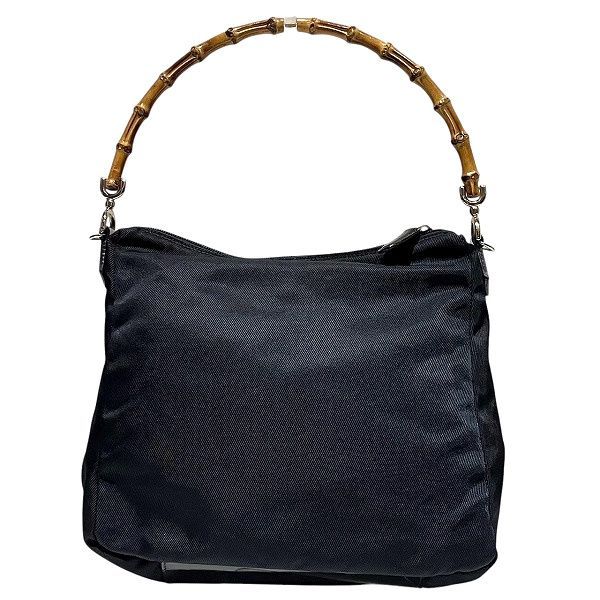 Gucci Bamboo 000-2032-0509 2WAY Black Bag Shoulder Bag Handbag Women
