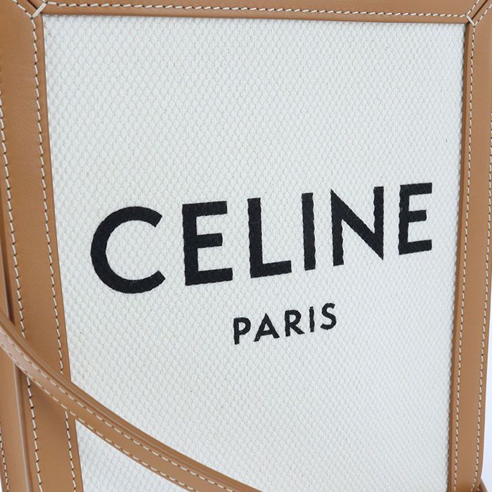 Celine Mini Vertical Cabas 193302bnz.02nt Handbag Canvas Calf Womens
