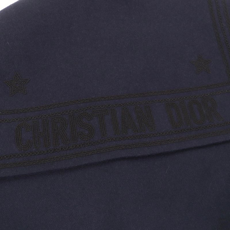 Christian DIOR 2r0c48x1116 Wool Rabbit Blend Sailor Collar Jacket Navy 40 Made