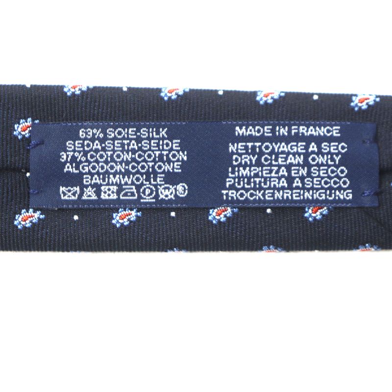  Hermes 2020 349289t 63% Silk Anthracite/ciel/orang Cravat Paisley Dot Tie