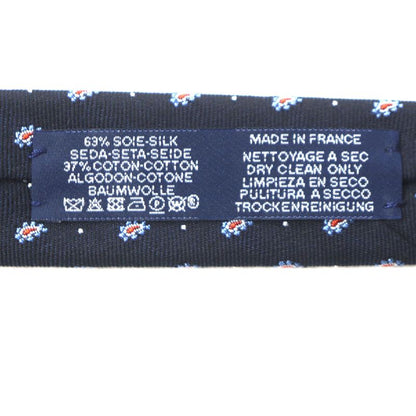  Hermes 2020 349289t 63% Silk Anthracite/ciel/orang Cravat Paisley Dot Tie