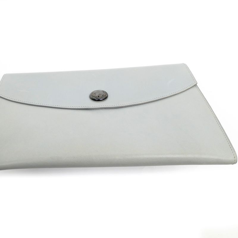 Hermes Pochette Trio Touareg Gray Clutch Bag Men's Women's