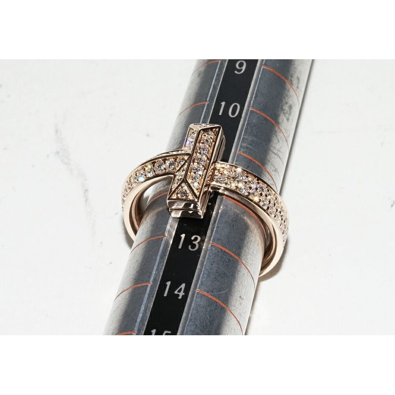 Tiffany & Co Ring 18K Pink Gold Diamond 055 CT T One Width 45 mm — view 2