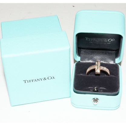 Tiffany & Co Ring 18K Pink Gold Diamond 055 CT T One Width 45 mm — view 3
