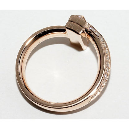 Tiffany & Co Ring 18K Pink Gold Diamond 055 CT T One Width 45 mm — view 4