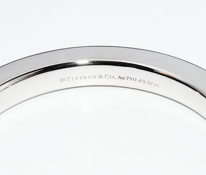 Tiffany & Co Bracelet Bangle 18K White Gold Diamond 557ct Lock Bracelet Extra