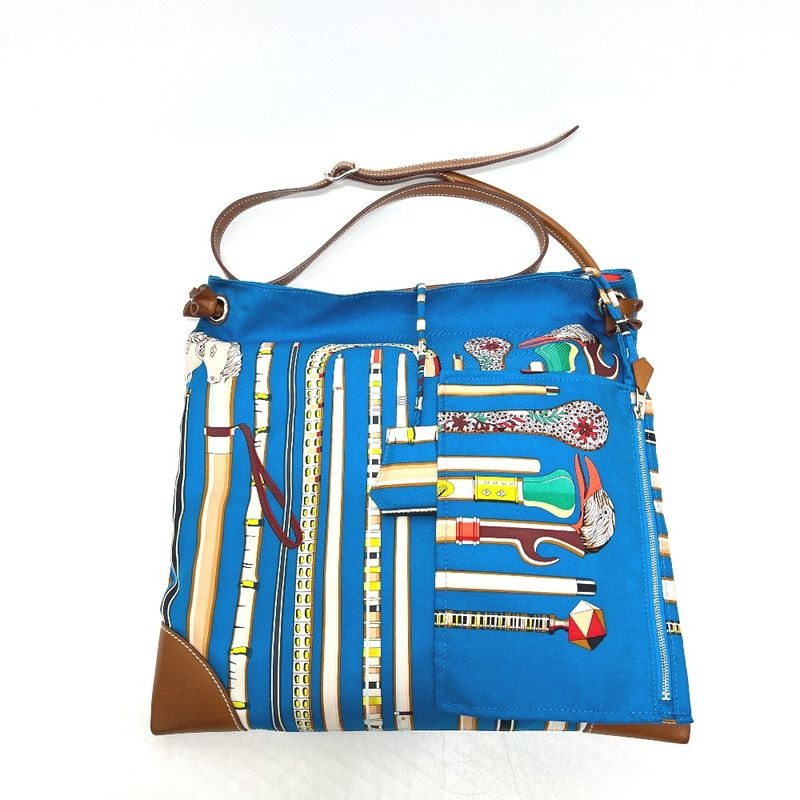 Hermes Shoulder Bag Silky City PM Silk Blue