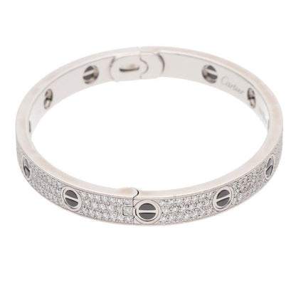 Cartier LOVE Bracelet Love Bracelet 18K White Gold Ceramic PAVE Diamond