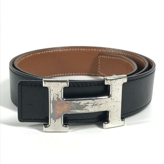 Hermes Belt H Belt H Belt Leather Black