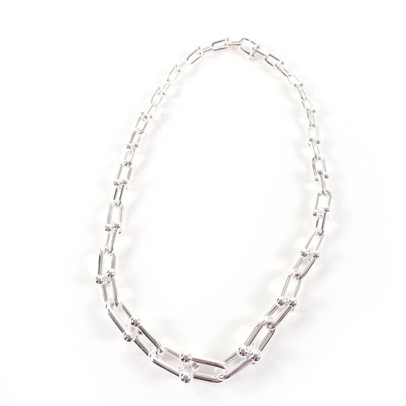 Tiffany & Co Hardware Graduated Link Necklace AG 925 Star Ring