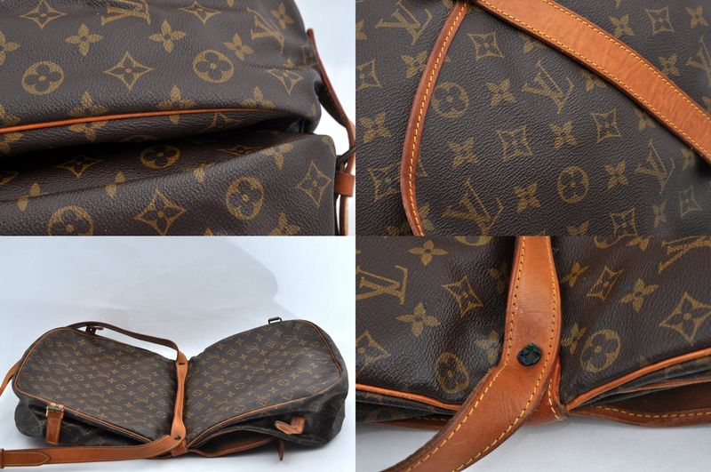 Louis Vuitton Monogram Saumur 35 Shoulder Cross Bag M42254 LV 2314n