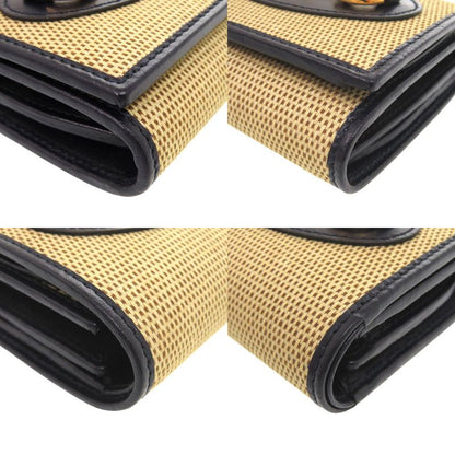 Gucci Horsebit 621891 Canvas/leather Beige Bifold Wallet 0394 Gucci