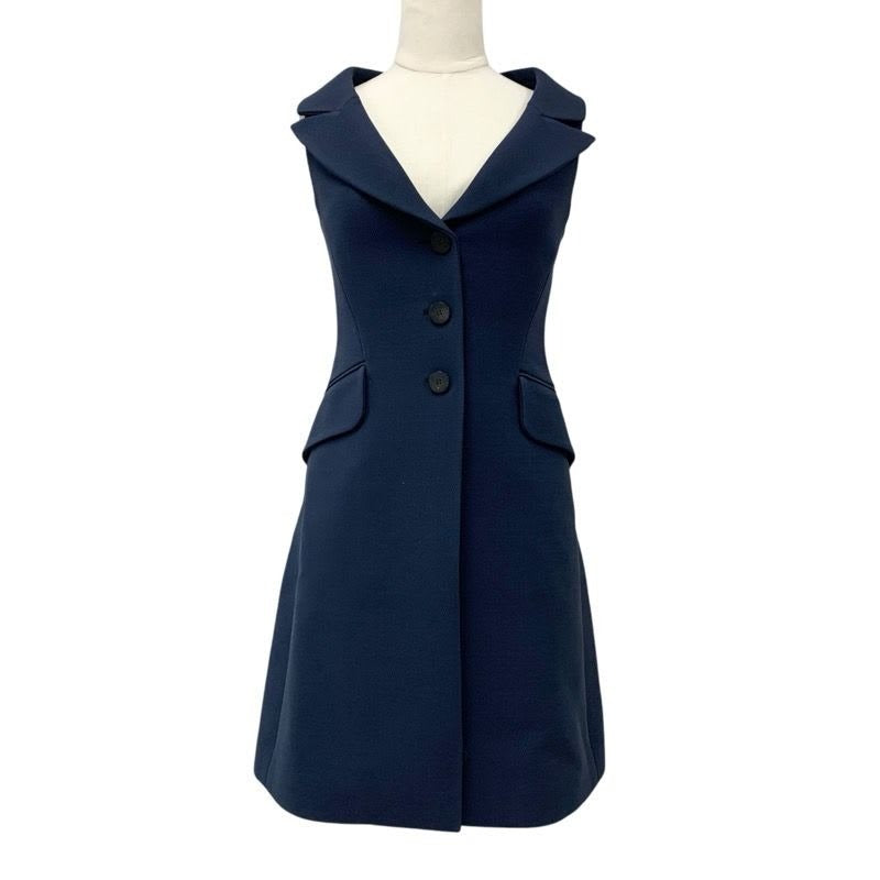 Christian Dior Top Navy Long Vest Gilet