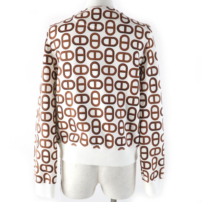 Hermes 2024 4e4220dd 100% Cotton Marron Alezan Teddy Blouson Serie Button