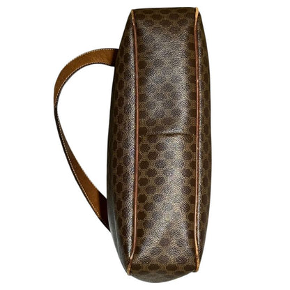 Celine Triumph Turnlock Macadam Pattern Hobo Bag Triomphe Turnlock Macadam