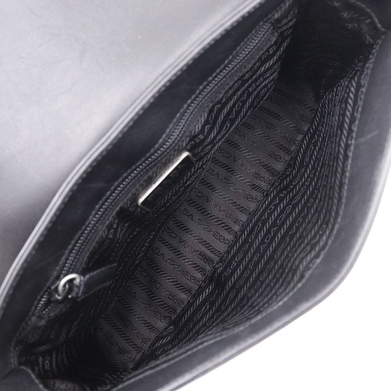 Prada Calf Black Unisex Shoulder Bag