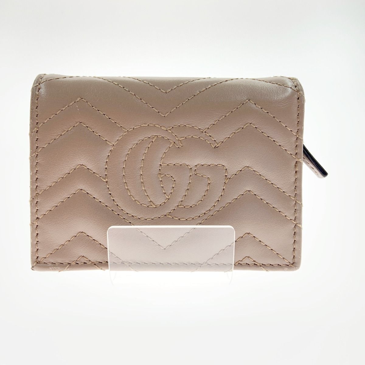 Gucci Ggmarmont Coin & Billfold Card Case Bifold Short Wallet 466492 Light