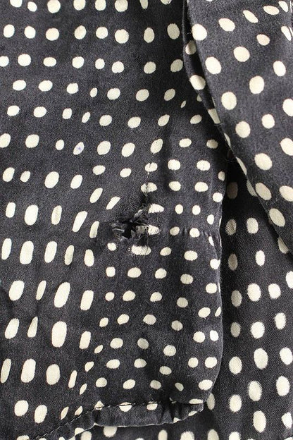 Saint Laurent Paris 646850 Y2c28 Polka Dot All Over Silk Long Sleeve Shirt Men