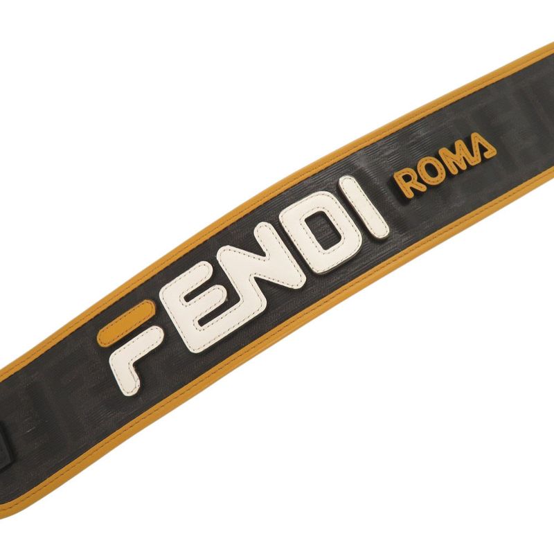 Fendi X FILA Leather Black Shoulder Strap Black 1900 Fendi