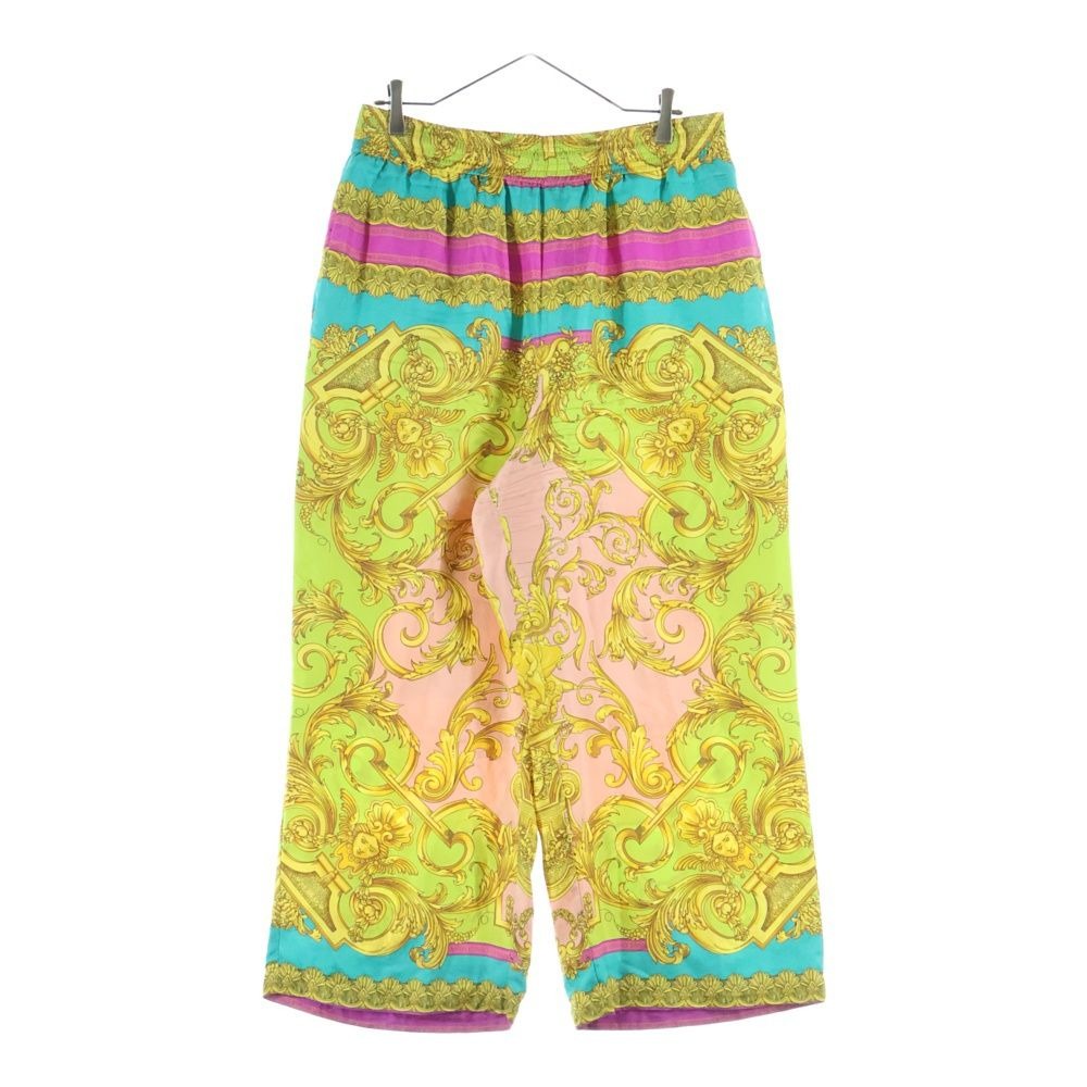 Versace Baroque Print Medusa Wide Pants Yellow