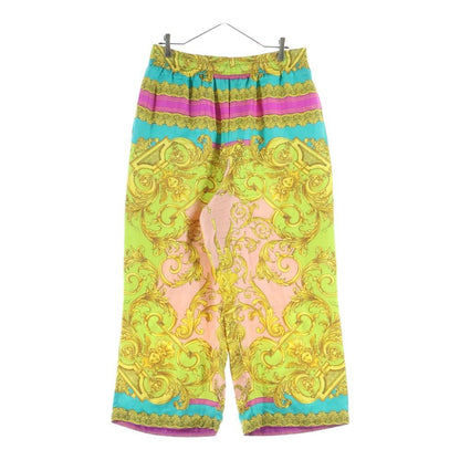 Versace Baroque Print Medusa Wide Pants Yellow